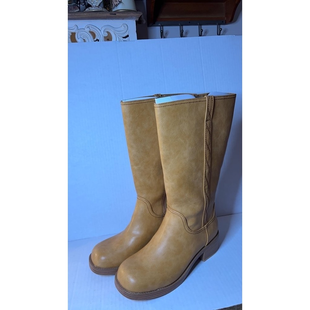 Threshold Faux Leather Decorative Boot Vase - Tan - Hearth & Hand with Magnolia